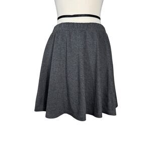 Trendyland Gray Jersey Knit Circle Skirt Sz L Stretch